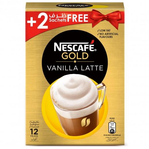 Nescafe Gold Vanilla Latte 10 + 2 Sachet * 18.5g