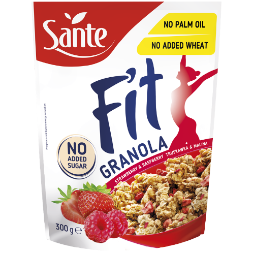 Sante Fit Granola-300G-Strawberry&Raspberry - No Sugar