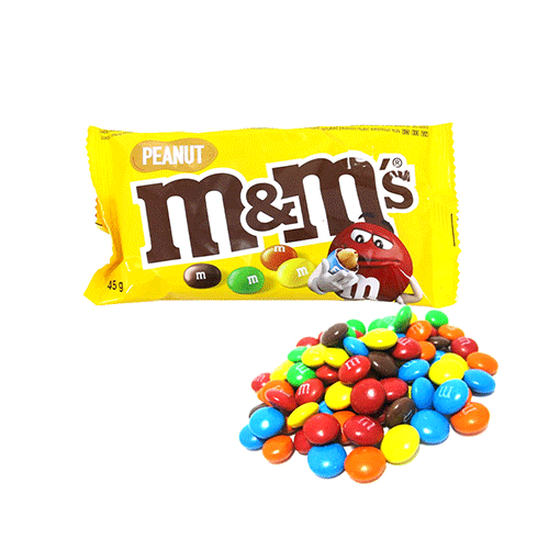 M & M yellow peanuts 45 g