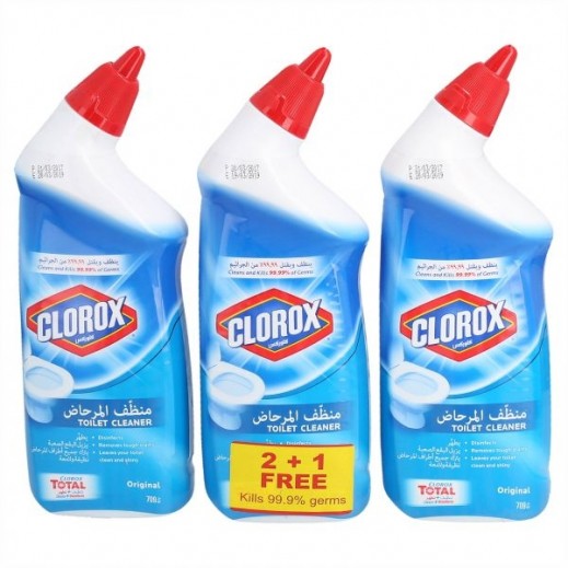 Clorox toilet cleaner original 709 ml 2+1 free
