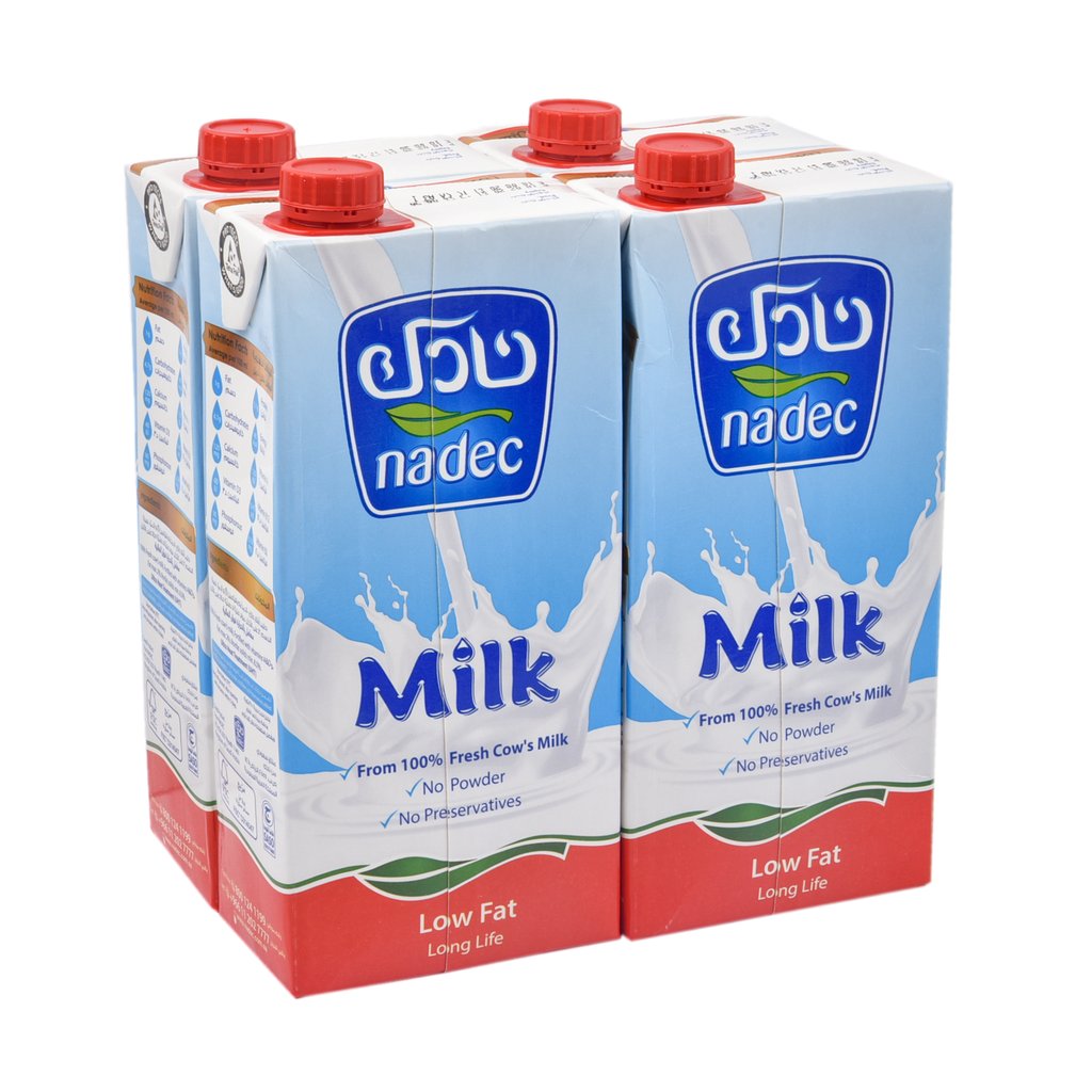 نادك - حليب قليل الدسم 1 لتر عدد 4 حبة
