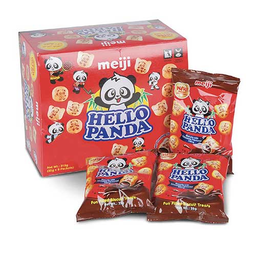 Hello Panda Biscuits with Chocolata Flavoured Filling 35 g Cartoon 9 pcs