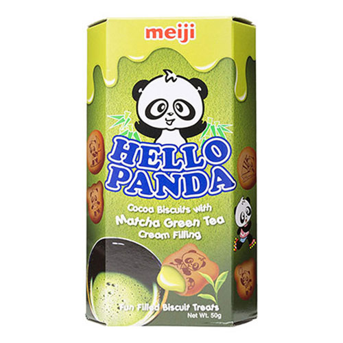 Hello Panda Biscuits with  Matcha Green Tea Flavored Filling 50 g