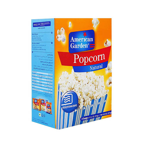 American Garden microwave natural popcorn 273 gm
