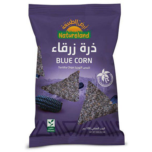 Natureland Tortilla Chips - Blue Corn 150g