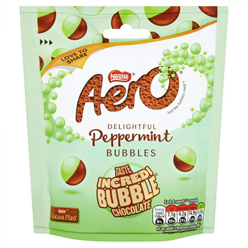 Aero Chocolate Bubbles Mint 92g