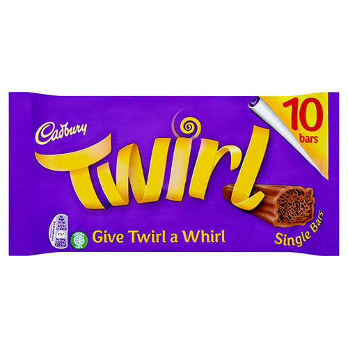 Cadbury Twirl Chocolate Bar 10 Pack 215g   