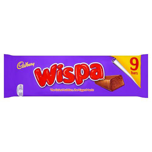 Cadbury Wispa Chocolate Bar 9 Pack 229.5g