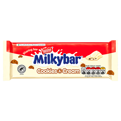 Milkybar Cookies & Cream White Chocolate Sharing Bar 90g