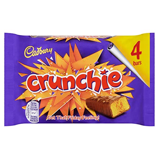 Cadbury Crunchie Chocolate Bar 4 Pack 104.4g