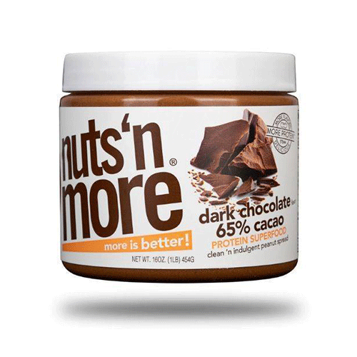 NUTS 'N MORE  Dark Chocolate Peanut Butter Spread PROTEIN SPREAD 454g