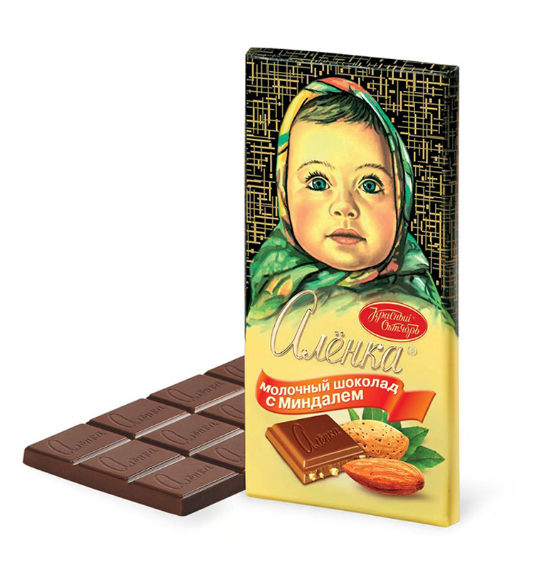 Yonka chocolate with milk and almonds 90 g
