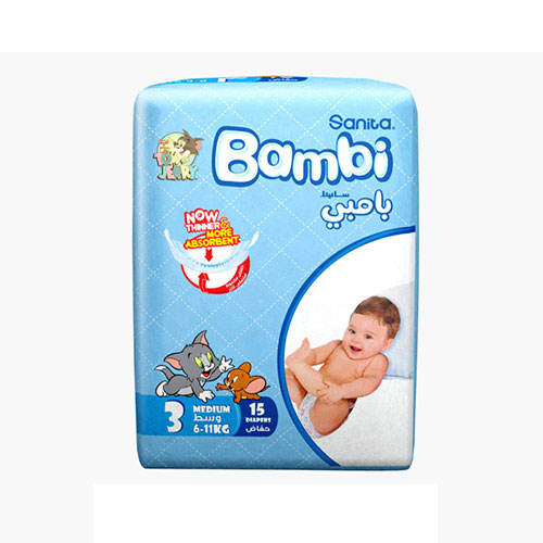 Bambi - Baby Diapers Medium No. 3 - 6-11 kg 15 diapers