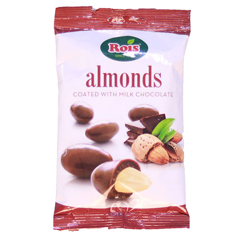 Rois Almonds covered with milk chocolate 80 gm