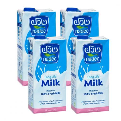 NADEC SKIMMED MILK 1 LTR * 4 pcs