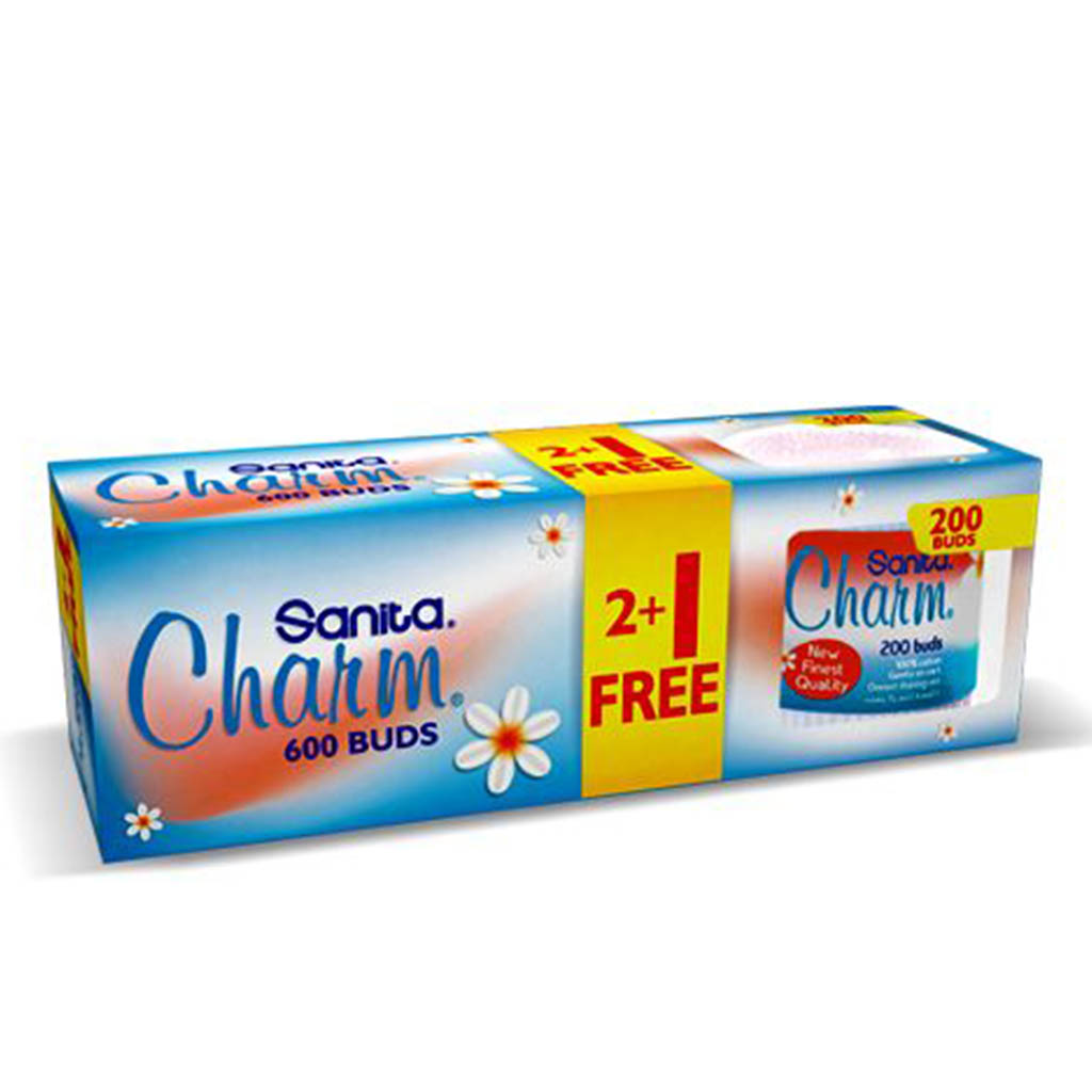 Sanita Charm - Ear Cleaning Sticks 2+1 * 200