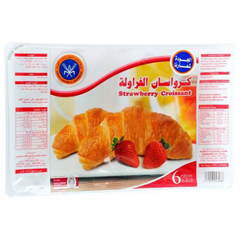 كرواسان الفراوله 6 قطع 450 جرام