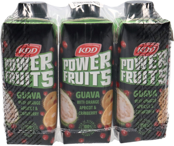 KDD - Power Fruits Guava & Orange & Cranberry 3 * 250 ml