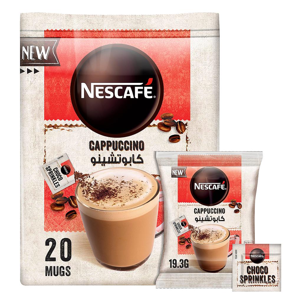 Nescafe cappuccino latte bag 20 cups * 19.3 g