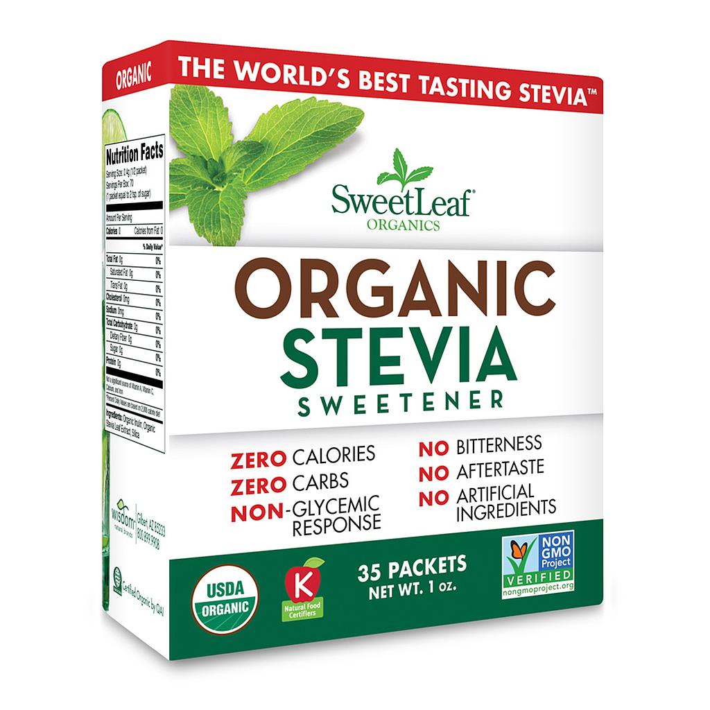 Sweet Leaf Stevia Organic 35 Ct 1 oz
