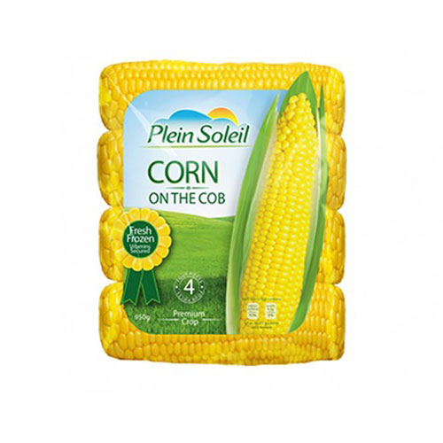 PLEIN SOLEIL FROZEN CORN ON THE COB 4 EARS 950 G