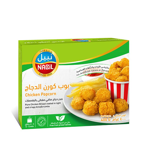 Nabil - Chicken Crispy Breaded Pop Corn 400 gm 